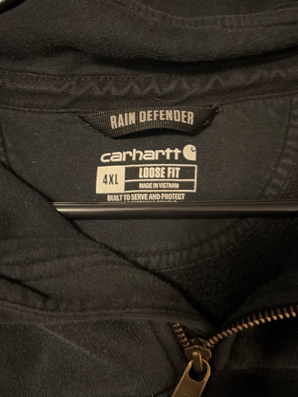 Carhartt Men's Black Half-Zip Hooded Work Sweatshirt - Picture 2 of 4